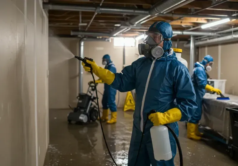 Basement Sanitization and Antimicrobial Treatment process in Fort Branch, IN